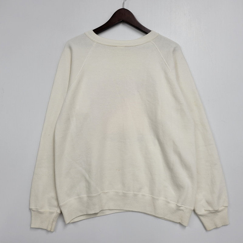 【中古品】【メンズ】 Champion チャンピオン × ABERCROMBIE&FITCH アバークロンビーアンドフィッチ MAN OVERBOARD RAGLAN SWEAT SHIRT ラグラン スウェット USA製 146-260912-as-12-izu サイズ：L カラー：ホワイト 万代Net店