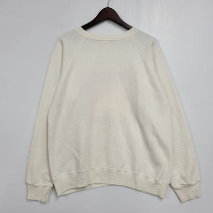 【中古品】【メンズ】 Champion チャンピオン × ABERCROMBIE&FITCH アバークロンビーアンドフィッチ MAN OVERBOARD RAGLAN SWEAT SHIRT ラグラン スウェット USA製 146-260912-as-12-izu サイズ：L カラー：ホワイト 万代Net店