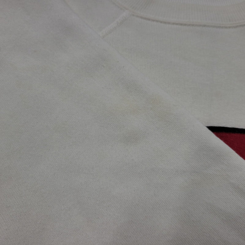 【中古品】【メンズ】 Champion チャンピオン × ABERCROMBIE&FITCH アバークロンビーアンドフィッチ MAN OVERBOARD RAGLAN SWEAT SHIRT ラグラン スウェット USA製 146-260912-as-12-izu サイズ：L カラー：ホワイト 万代Net店