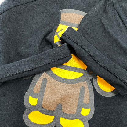 【中古品】【メンズ】 A BATHING APE アベイシングエイプ × KAWS カウズ BABY MILO S/S TEE ベイビー マイロ 半袖 Tシャツ 142-260919-as-06-izu サイズ：S カラー：ブラック 万代Net店