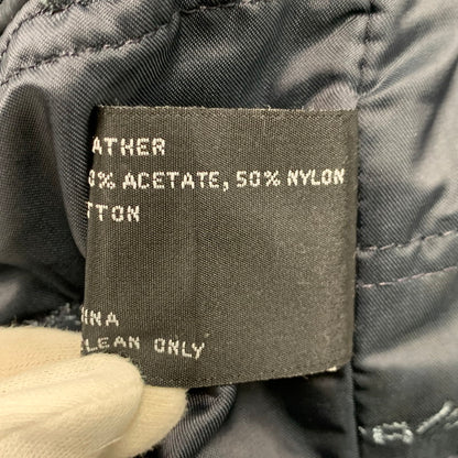 【中古品】【メンズ】 ROCAWEAR ロカウェア LEATHER VARSITY JACKET レザー バーシティ ジャケット アウター 146-260912-kh-01-izu サイズ：L カラー：ネイビー 万代Net店