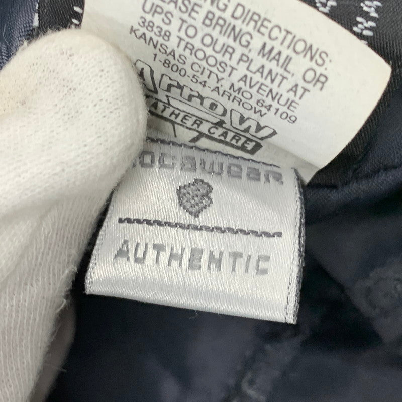 【中古品】【メンズ】 ROCAWEAR ロカウェア LEATHER VARSITY JACKET レザー バーシティ ジャケット アウター 146-260912-kh-01-izu サイズ：L カラー：ネイビー 万代Net店