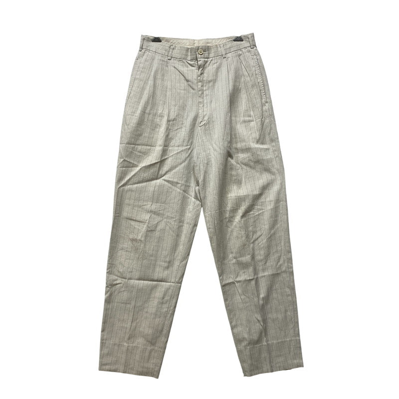 【中古品】【メンズ】 COMME DES GARCONS HOMME PLUS コムデギャルソンオムプリュス HP-02037M STRIPE 2-TUCK SLACKS PANTS ストライプ ツータック スラックス パンツ ボトムス ズボン 151-260914-cs-04-izu サイズ：M カラー：ホワイト 万代Net店