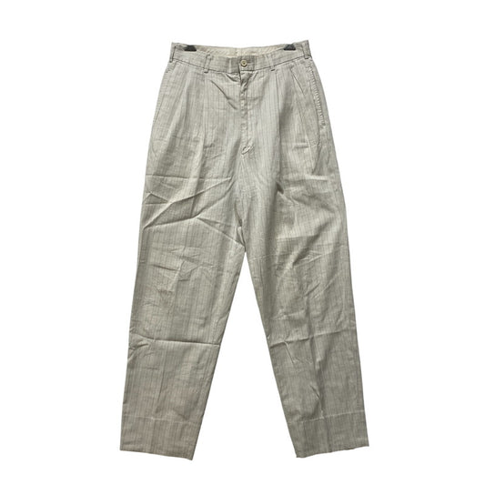 【中古品】【メンズ】 COMME DES GARCONS HOMME PLUS コムデギャルソンオムプリュス HP-02037M STRIPE 2-TUCK SLACKS PANTS ストライプ ツータック スラックス パンツ ボトムス ズボン 151-260914-cs-04-izu サイズ：M カラー：ホワイト 万代Net店