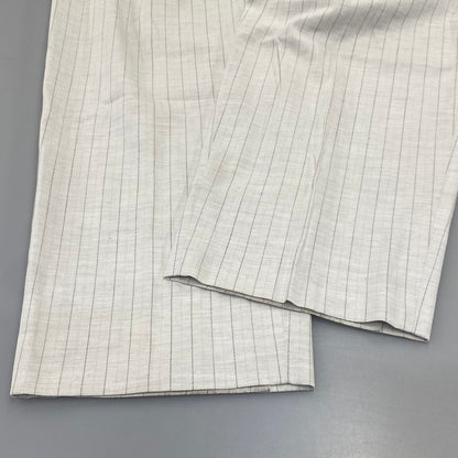 【中古品】【メンズ】 COMME DES GARCONS HOMME PLUS コムデギャルソンオムプリュス HP-02037M STRIPE 2-TUCK SLACKS PANTS ストライプ ツータック スラックス パンツ ボトムス ズボン 151-260914-cs-04-izu サイズ：M カラー：ホワイト 万代Net店