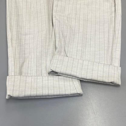 【中古品】【メンズ】 COMME DES GARCONS HOMME PLUS コムデギャルソンオムプリュス HP-02037M STRIPE 2-TUCK SLACKS PANTS ストライプ ツータック スラックス パンツ ボトムス ズボン 151-260914-cs-04-izu サイズ：M カラー：ホワイト 万代Net店