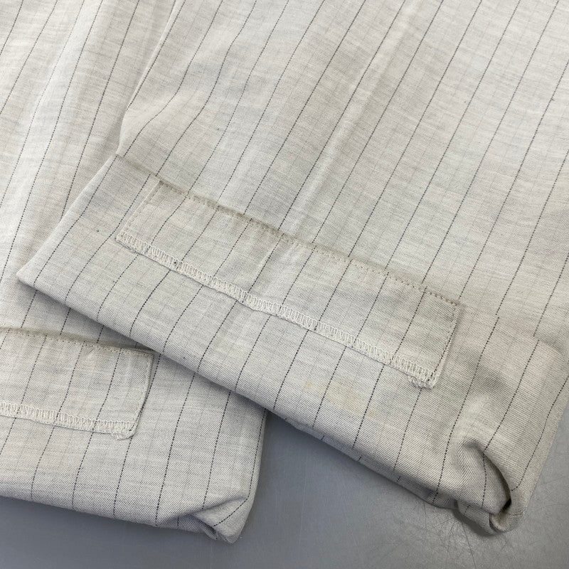 【中古品】【メンズ】 COMME DES GARCONS HOMME PLUS コムデギャルソンオムプリュス HP-02037M STRIPE 2-TUCK SLACKS PANTS ストライプ ツータック スラックス パンツ ボトムス ズボン 151-260914-cs-04-izu サイズ：M カラー：ホワイト 万代Net店