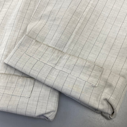 【中古品】【メンズ】 COMME DES GARCONS HOMME PLUS コムデギャルソンオムプリュス HP-02037M STRIPE 2-TUCK SLACKS PANTS ストライプ ツータック スラックス パンツ ボトムス ズボン 151-260914-cs-04-izu サイズ：M カラー：ホワイト 万代Net店