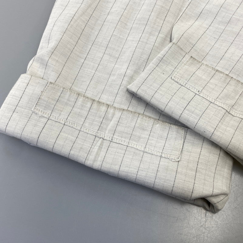 【中古品】【メンズ】 COMME DES GARCONS HOMME PLUS コムデギャルソンオムプリュス HP-02037M STRIPE 2-TUCK SLACKS PANTS ストライプ ツータック スラックス パンツ ボトムス ズボン 151-260914-cs-04-izu サイズ：M カラー：ホワイト 万代Net店