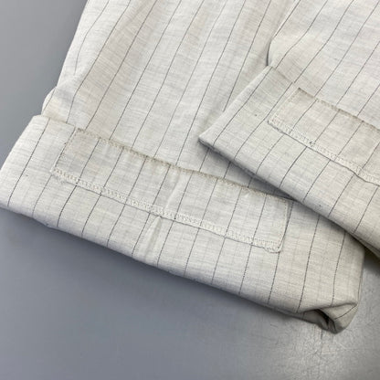 【中古品】【メンズ】 COMME DES GARCONS HOMME PLUS コムデギャルソンオムプリュス HP-02037M STRIPE 2-TUCK SLACKS PANTS ストライプ ツータック スラックス パンツ ボトムス ズボン 151-260914-cs-04-izu サイズ：M カラー：ホワイト 万代Net店