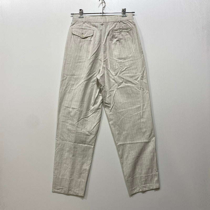 【中古品】【メンズ】 COMME DES GARCONS HOMME PLUS コムデギャルソンオムプリュス HP-02037M STRIPE 2-TUCK SLACKS PANTS ストライプ ツータック スラックス パンツ ボトムス ズボン 151-260914-cs-04-izu サイズ：M カラー：ホワイト 万代Net店