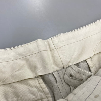 【中古品】【メンズ】 COMME DES GARCONS HOMME PLUS コムデギャルソンオムプリュス HP-02037M STRIPE 2-TUCK SLACKS PANTS ストライプ ツータック スラックス パンツ ボトムス ズボン 151-260914-cs-04-izu サイズ：M カラー：ホワイト 万代Net店
