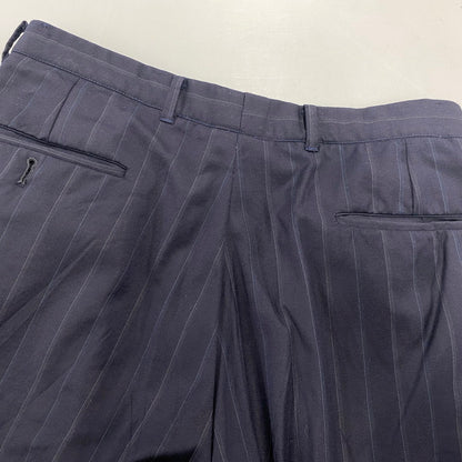 【中古品】【メンズ】 USED TALON ZIP STRIPE 2-TUCK SLACKS PANTS ストライプ 2タック スラックスパンツ 157-260919-as-13-izu カラー：ネイビー 万代Net店