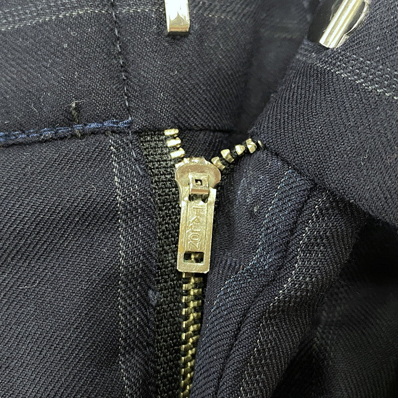 【中古品】【メンズ】 USED TALON ZIP STRIPE 2-TUCK SLACKS PANTS ストライプ 2タック スラックスパンツ 157-260919-as-13-izu カラー：ネイビー 万代Net店