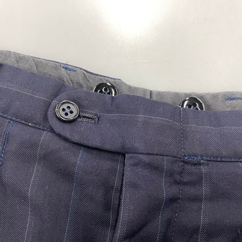 【中古品】【メンズ】 USED TALON ZIP STRIPE 2-TUCK SLACKS PANTS ストライプ 2タック スラックスパンツ 157-260919-as-13-izu カラー：ネイビー 万代Net店