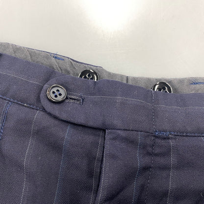 【中古品】【メンズ】 USED TALON ZIP STRIPE 2-TUCK SLACKS PANTS ストライプ 2タック スラックスパンツ 157-260919-as-13-izu カラー：ネイビー 万代Net店