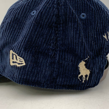 【中古品】【メンズ/レディース】 NEW ERA ニューエラ× POLO by RALPH LAUREN ポロ バイ ラルフローレン× MLB 9FIFTY NY LOGO CORDUROY CAP ニューヨーク ロゴ コーデュロイ キャップ 帽子 185-260913-ya-10-izu サイズ：F カラー：ネイビー 万代Net店