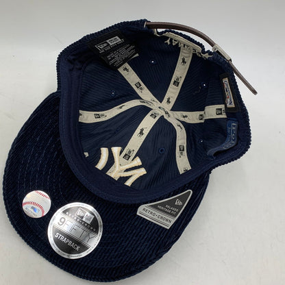 【中古品】【メンズ/レディース】 NEW ERA ニューエラ× POLO by RALPH LAUREN ポロ バイ ラルフローレン× MLB 9FIFTY NY LOGO CORDUROY CAP ニューヨーク ロゴ コーデュロイ キャップ 帽子 185-260913-ya-10-izu サイズ：F カラー：ネイビー 万代Net店