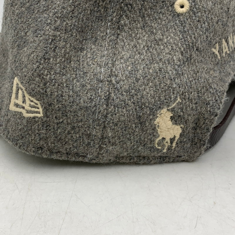 【中古品】【メンズ/レディース】 NEW ERA×POLO by RALPH LAURENポロ バイ ラルフローレン × MLB COOPERSTOWN YANKEES RETRO CROWN STRAPBACK CAP 185-260913-ya-09-izu サイズ：F カラー：グレー 万代Net店
