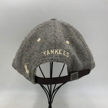 【中古品】【メンズ/レディース】 NEW ERA×POLO by RALPH LAURENポロ バイ ラルフローレン × MLB COOPERSTOWN YANKEES RETRO CROWN STRAPBACK CAP 185-260913-ya-09-izu サイズ：F カラー：グレー 万代Net店