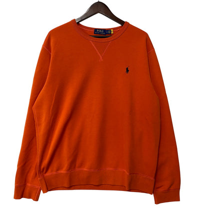 【中古品】【メンズ】 POLO RALPH LAUREN ポロ・ラルフローレン NAVY PONY SWEAT ネイビーポニー スウェット 前V 147-260919-as-10-izu サイズ：L カラー：オレンジ 万代Net店