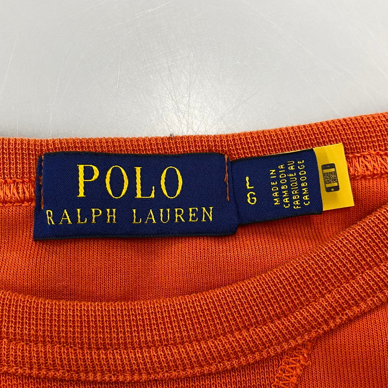 【中古品】【メンズ】 POLO RALPH LAUREN ポロ・ラルフローレン NAVY PONY SWEAT ネイビーポニー スウェット 前V 147-260919-as-10-izu サイズ：L カラー：オレンジ 万代Net店