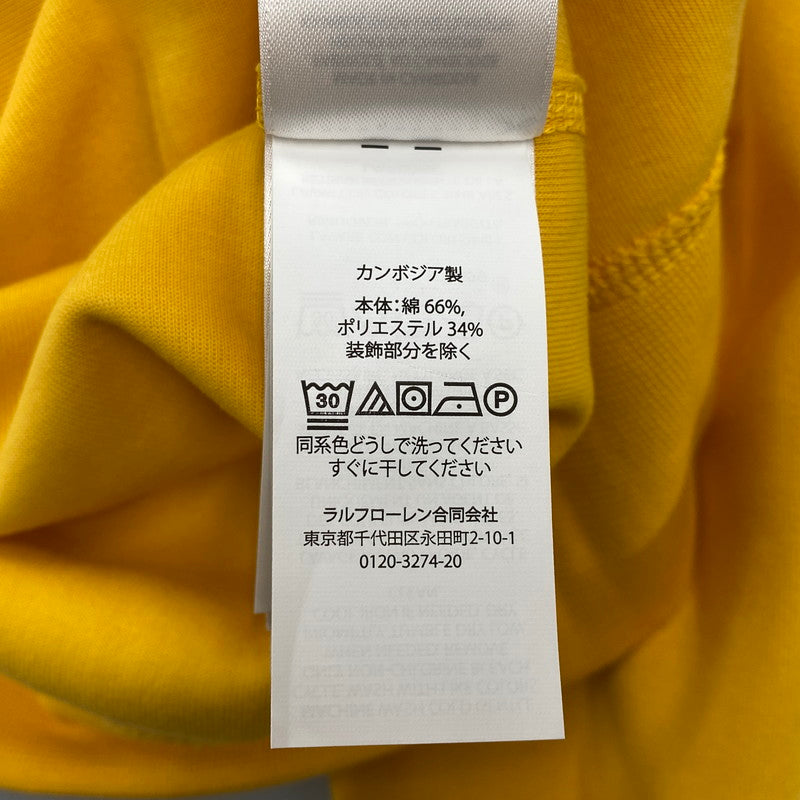 【中古品】【メンズ】 POLO RALPH LAUREN ポロ・ラルフローレン BLACK PONY SWEAT ブラックポニー スウェット 前V 147-260919-as-11-izu サイズ：L カラー：イエロー 万代Net店