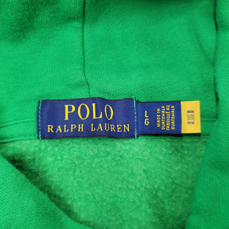 【中古品】【メンズ】 POLO RALPH LAUREN ポロ・ラルフローレン POLO BEAR HOODIE ポロベア フーディー パーカー 147-260912-as-04-izu サイズ：L カラー：グリーン 万代Net店