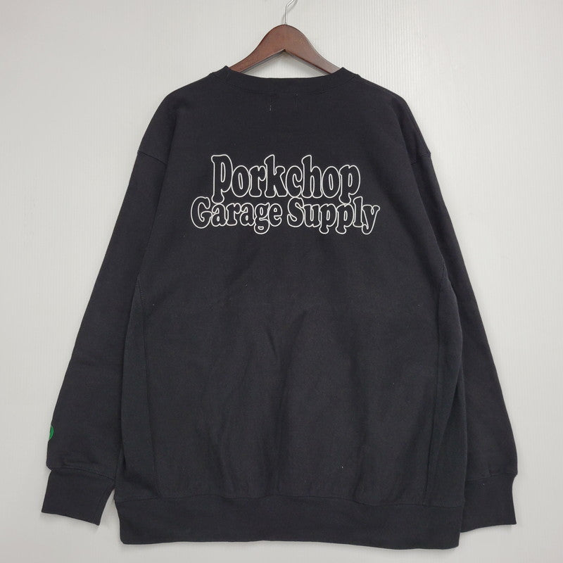 【中古品】【メンズ】 PORKCHOP GARAGE SUPPLY ポークチョップガレージサプライ CALIF SWEAT スウェット トレーナー 145-260912-as-02-izu サイズ：XL カラー：ブラック 万代Net店
