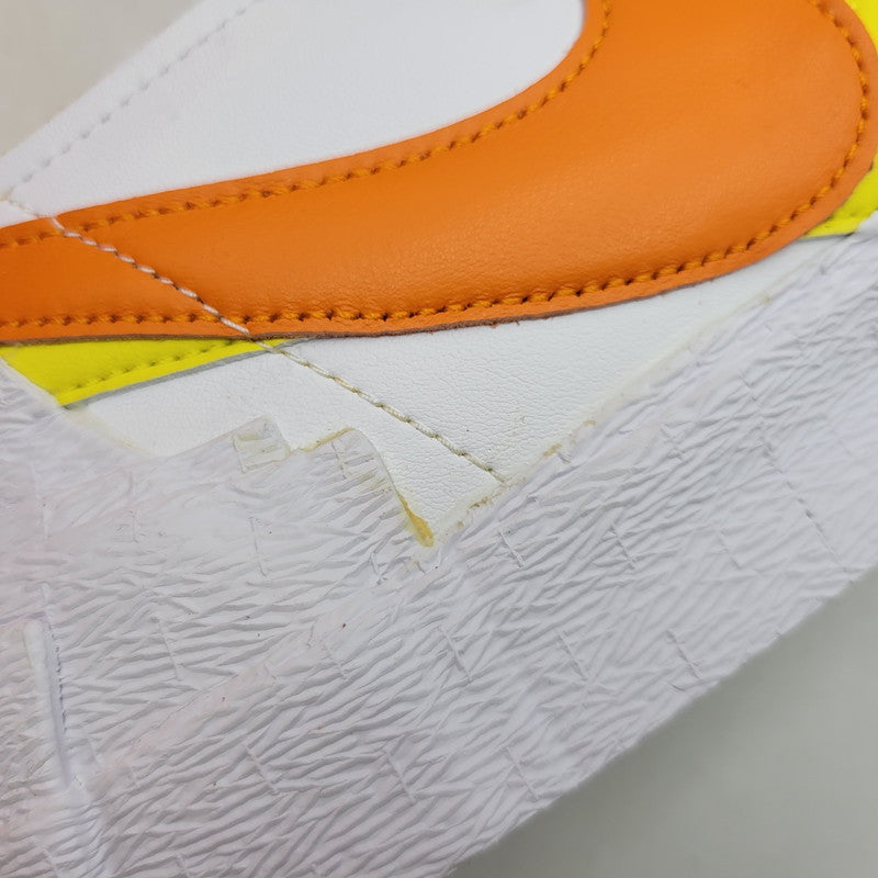 【中古美品】【メンズ】 NIKE ナイキ × SACAI サカイ BLAZER LOW DD1877-100 ブレーザー ロー スニーカー 靴 160-260920-as-03-izu サイズ：28.5cm カラー：WHITE/MAGMA ORANGE-WHITE 万代Net店