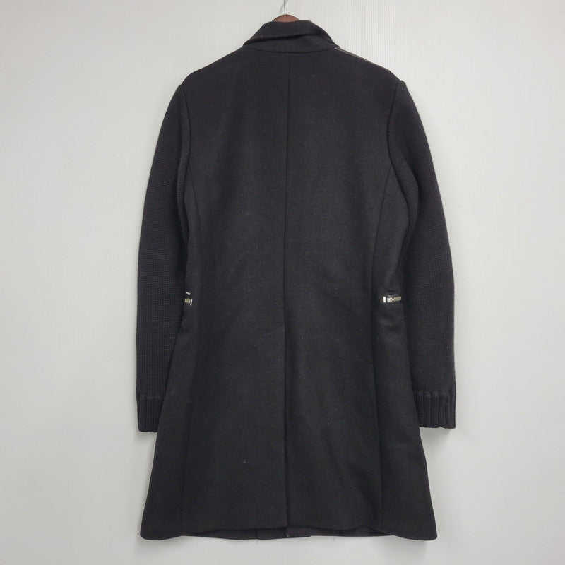 【中古品】【メンズ】 DIESEL ディーゼル TR750018 切替 ウール混 チェスターコート 141-260912-as-10-izu サイズ：L カラー：ブラック 万代Net店