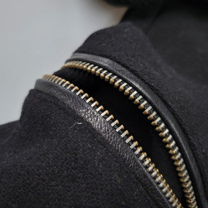 【中古品】【メンズ】 DIESEL ディーゼル TR750018 切替 ウール混 チェスターコート 141-260912-as-10-izu サイズ：L カラー：ブラック 万代Net店
