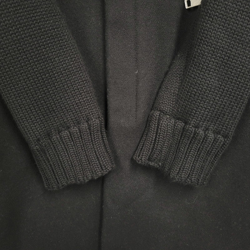 【中古品】【メンズ】 DIESEL ディーゼル TR750018 切替 ウール混 チェスターコート 141-260912-as-10-izu サイズ：L カラー：ブラック 万代Net店