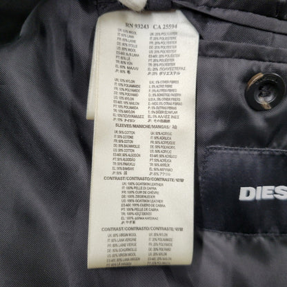 【中古品】【メンズ】 DIESEL ディーゼル TR750018 切替 ウール混 チェスターコート 141-260912-as-10-izu サイズ：L カラー：ブラック 万代Net店