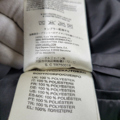 【中古品】【メンズ】 DIESEL ディーゼル TR750018 切替 ウール混 チェスターコート 141-260912-as-10-izu サイズ：L カラー：ブラック 万代Net店