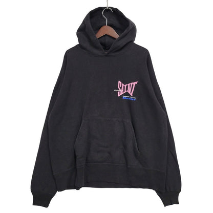 【中古品】【メンズ】 SAINT MICHAEL セントマイケル HOODIE RIBON SAINT SM-HR8-0000-047 25SS フーディー リボン パーカー 142-260912-as-05-izu サイズ：XL カラー：ブラック 万代Net店