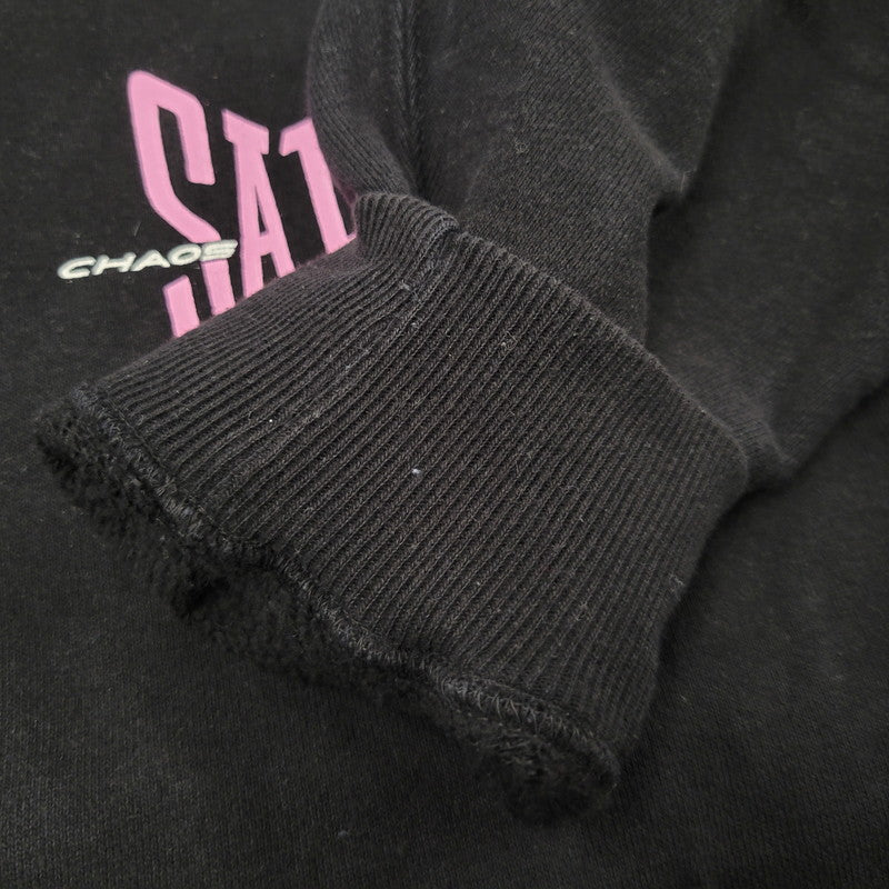 【中古品】【メンズ】 SAINT MICHAEL セントマイケル HOODIE RIBON SAINT SM-HR8-0000-047 25SS フーディー リボン パーカー 142-260912-as-05-izu サイズ：XL カラー：ブラック 万代Net店
