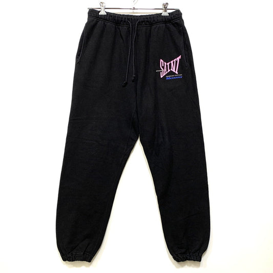 【中古品】【メンズ】 SAINT MICHAEL セントマイケル SWEAT PANTS RIBON SAINT SM-HR8-0000-056 スウェットパンツ 153-260913-as-04-izu サイズ：M カラー：ブラック 万代Net店