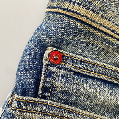 【現状渡し品】【メンズ】 TMT ティーエムティー HYBRID-STRETCH VINTAGE FINISH DENIM 5P TAPERED TPT-F1805 ハイブリッド ストレッチ ヴィンテージフィニッシュ デニム テーパード パンツ ジーンズ 151-260919-as-14-izu サイズ：M カラー：インディゴ 万代Net店