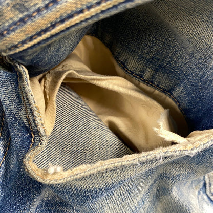 【現状渡し品】【メンズ】 TMT ティーエムティー HYBRID-STRETCH VINTAGE FINISH DENIM 5P TAPERED TPT-F1805 ハイブリッド ストレッチ ヴィンテージフィニッシュ デニム テーパード パンツ ジーンズ 151-260919-as-14-izu サイズ：M カラー：インディゴ 万代Net店