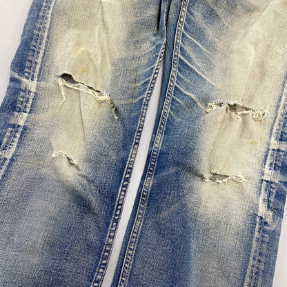 【現状渡し品】【メンズ】 TMT ティーエムティー HYBRID-STRETCH VINTAGE FINISH DENIM 5P TAPERED TPT-F1805 ハイブリッド ストレッチ ヴィンテージフィニッシュ デニム テーパード パンツ ジーンズ 151-260919-as-14-izu サイズ：M カラー：インディゴ 万代Net店