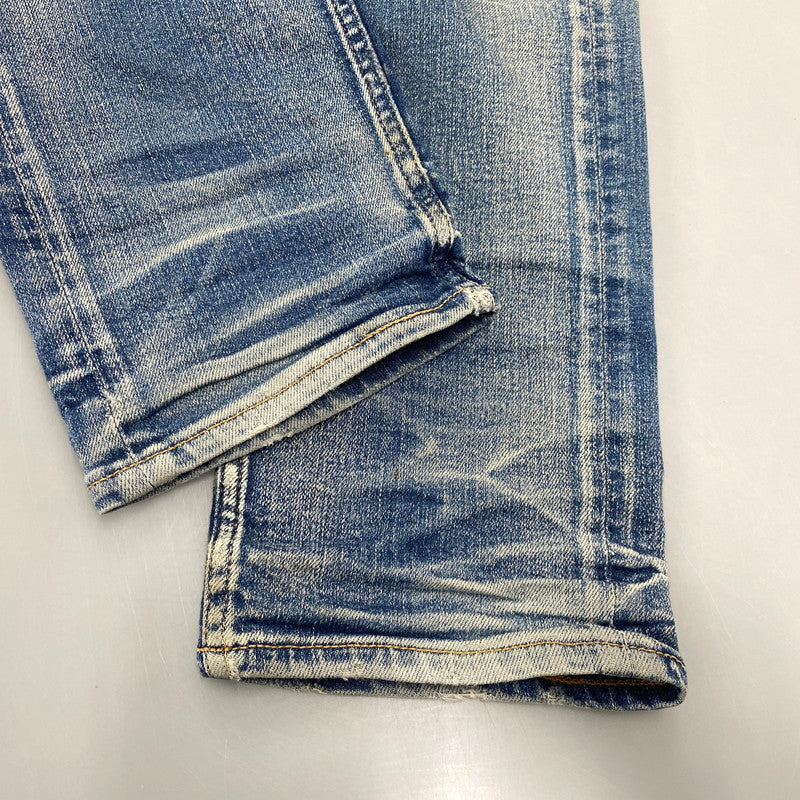【現状渡し品】【メンズ】 TMT ティーエムティー HYBRID-STRETCH VINTAGE FINISH DENIM 5P TAPERED TPT-F1805 ハイブリッド ストレッチ ヴィンテージフィニッシュ デニム テーパード パンツ ジーンズ 151-260919-as-14-izu サイズ：M カラー：インディゴ 万代Net店