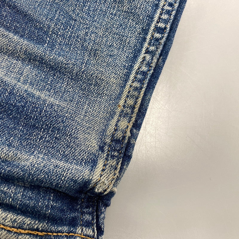 【現状渡し品】【メンズ】 TMT ティーエムティー HYBRID-STRETCH VINTAGE FINISH DENIM 5P TAPERED TPT-F1805 ハイブリッド ストレッチ ヴィンテージフィニッシュ デニム テーパード パンツ ジーンズ 151-260919-as-14-izu サイズ：M カラー：インディゴ 万代Net店