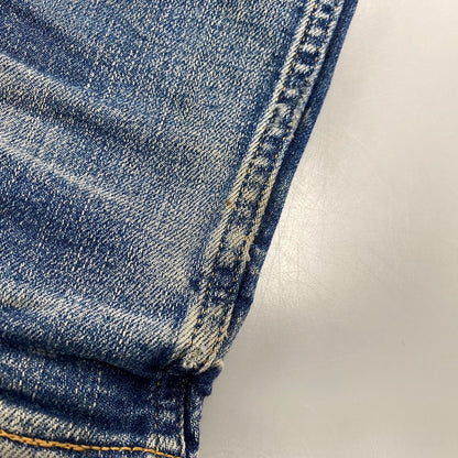 【現状渡し品】【メンズ】 TMT ティーエムティー HYBRID-STRETCH VINTAGE FINISH DENIM 5P TAPERED TPT-F1805 ハイブリッド ストレッチ ヴィンテージフィニッシュ デニム テーパード パンツ ジーンズ 151-260919-as-14-izu サイズ：M カラー：インディゴ 万代Net店