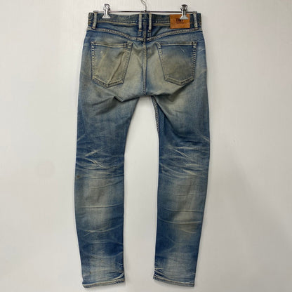 【現状渡し品】【メンズ】 TMT ティーエムティー HYBRID-STRETCH VINTAGE FINISH DENIM 5P TAPERED TPT-F1805 ハイブリッド ストレッチ ヴィンテージフィニッシュ デニム テーパード パンツ ジーンズ 151-260919-as-14-izu サイズ：M カラー：インディゴ 万代Net店