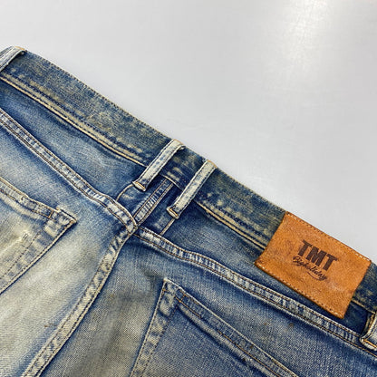 【現状渡し品】【メンズ】 TMT ティーエムティー HYBRID-STRETCH VINTAGE FINISH DENIM 5P TAPERED TPT-F1805 ハイブリッド ストレッチ ヴィンテージフィニッシュ デニム テーパード パンツ ジーンズ 151-260919-as-14-izu サイズ：M カラー：インディゴ 万代Net店