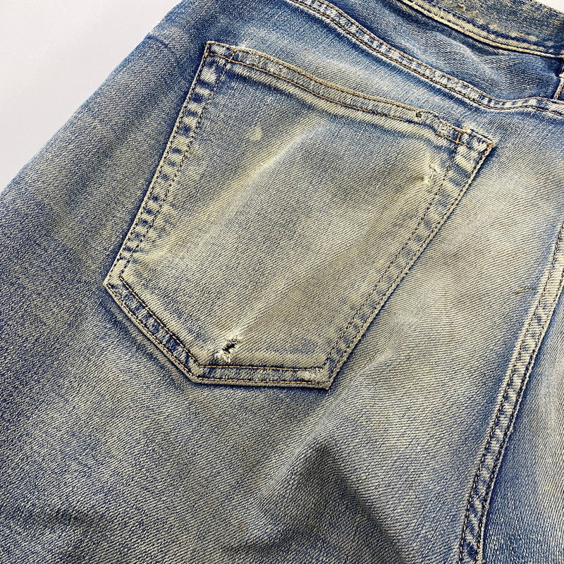【現状渡し品】【メンズ】 TMT ティーエムティー HYBRID-STRETCH VINTAGE FINISH DENIM 5P TAPERED TPT-F1805 ハイブリッド ストレッチ ヴィンテージフィニッシュ デニム テーパード パンツ ジーンズ 151-260919-as-14-izu サイズ：M カラー：インディゴ 万代Net店