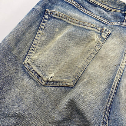 【現状渡し品】【メンズ】 TMT ティーエムティー HYBRID-STRETCH VINTAGE FINISH DENIM 5P TAPERED TPT-F1805 ハイブリッド ストレッチ ヴィンテージフィニッシュ デニム テーパード パンツ ジーンズ 151-260919-as-14-izu サイズ：M カラー：インディゴ 万代Net店