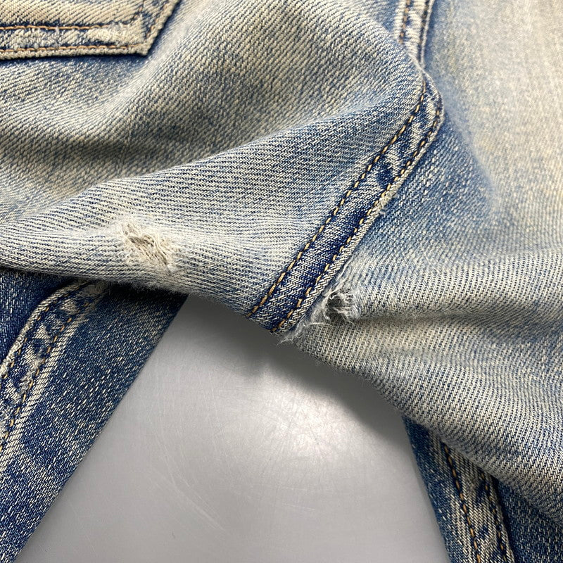 【現状渡し品】【メンズ】 TMT ティーエムティー HYBRID-STRETCH VINTAGE FINISH DENIM 5P TAPERED TPT-F1805 ハイブリッド ストレッチ ヴィンテージフィニッシュ デニム テーパード パンツ ジーンズ 151-260919-as-14-izu サイズ：M カラー：インディゴ 万代Net店