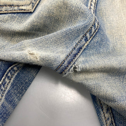 【現状渡し品】【メンズ】 TMT ティーエムティー HYBRID-STRETCH VINTAGE FINISH DENIM 5P TAPERED TPT-F1805 ハイブリッド ストレッチ ヴィンテージフィニッシュ デニム テーパード パンツ ジーンズ 151-260919-as-14-izu サイズ：M カラー：インディゴ 万代Net店